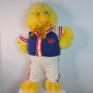 Build-A-Bear Yellow Plush Duck In Baseball Outfit